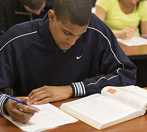 Warner Pacific student studying