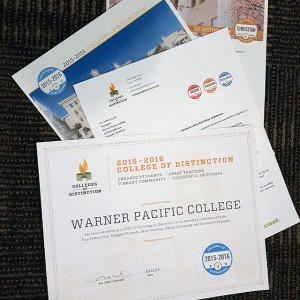 Warner Pacific is a College of Distinction 2015-16