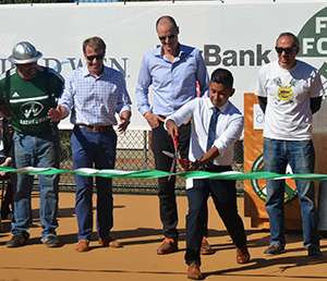 WPC Student Ricki Ruiz at Snake Court opening 2015