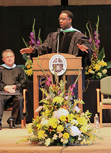 Dr. R. Nichols at Convocation Warner Pacific welcome weekend 2015 Convocation with Dr. Reggie Nichols