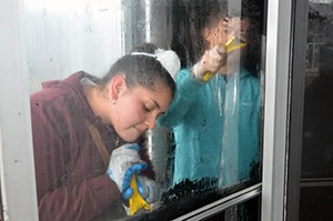 2015 Common Day of Service: FYLC cleaning former strip club