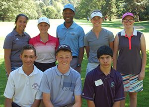 Oregon Junior Golfers with Knight golf coach Quincy Heard