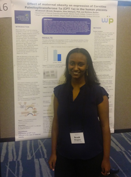 WPC student Brook Mengistu at Murdock Conference 2016