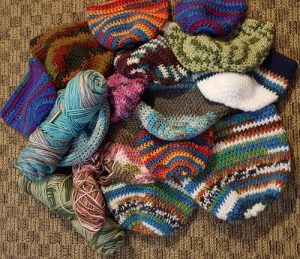 WPC Student Crocheted hats for charity 2016 (K Hilman)