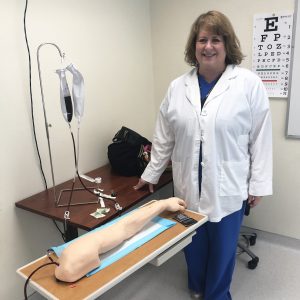 Dr. Linda Campbell - Dean of Warner Pacific Nursing in the Simulation Lab