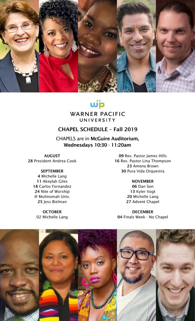 Fall 2019 Chapel Schedule