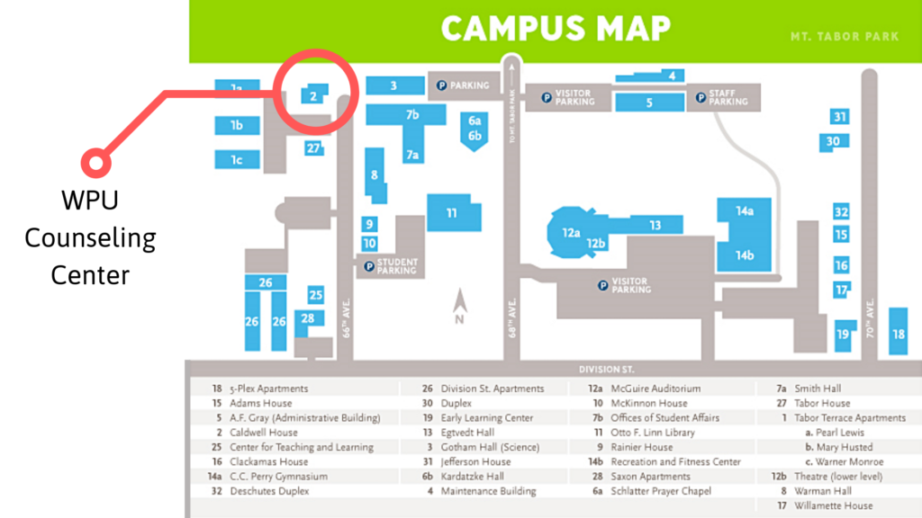 WPU Counseling Center on map