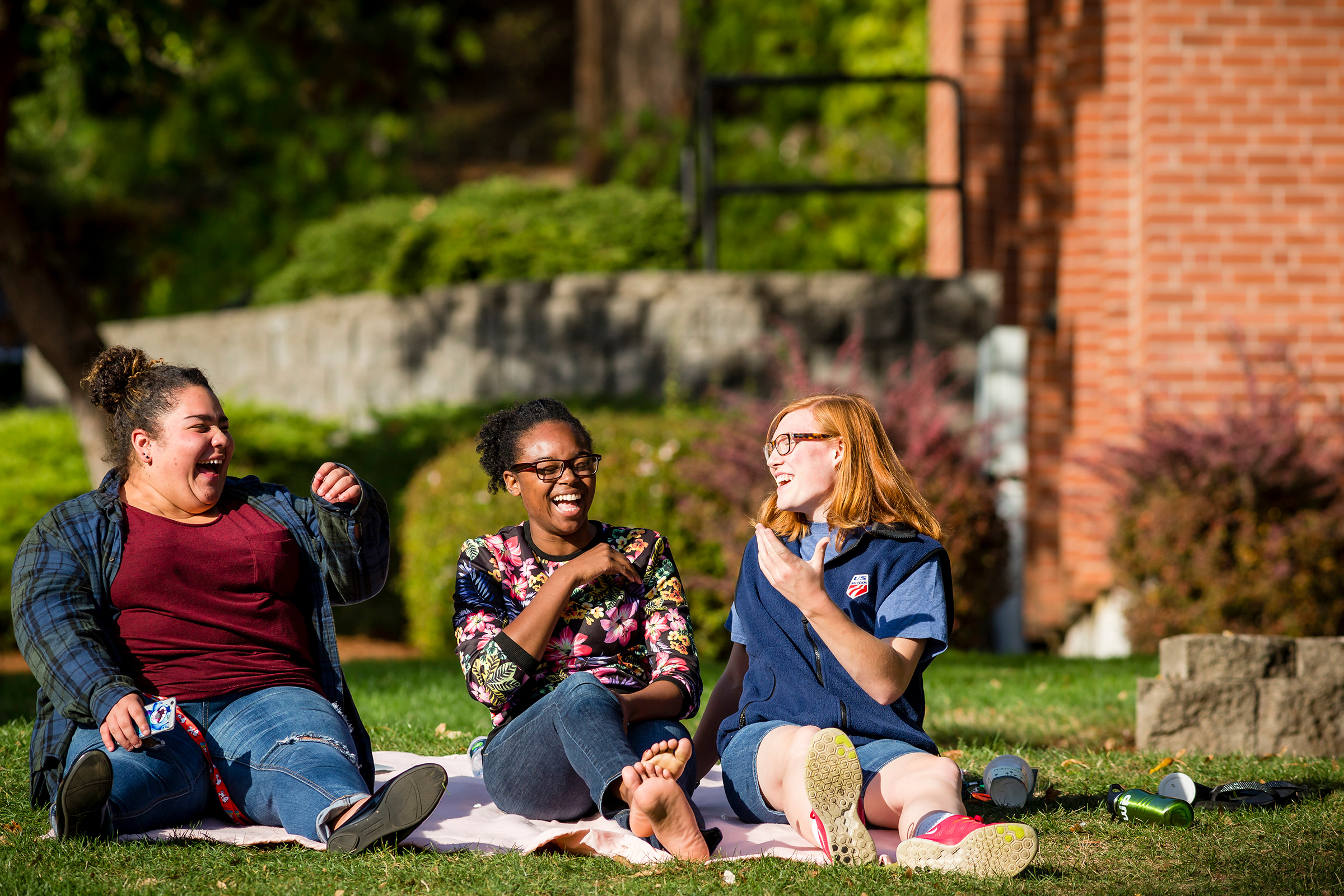 Students laughing